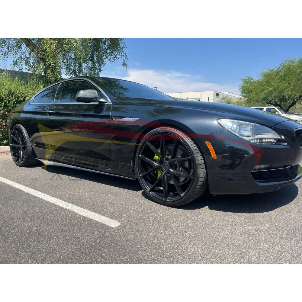 2013-2018 BMW 6-Series/M6 Carbon Fiber V Style Side Skirts | F06/F12/F13
