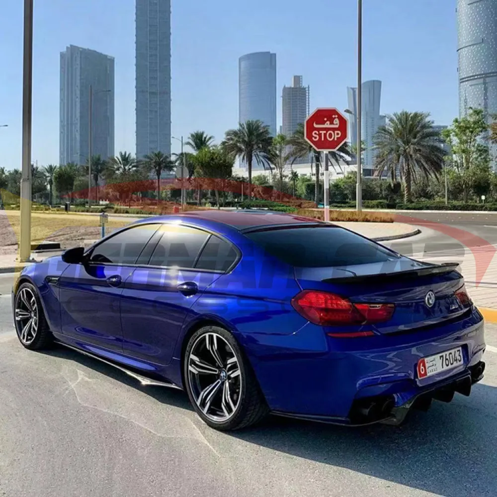2013-2018 BMW 6-Series/M6 Carbon Fiber V Style Side Skirts | F06/F12/F13
