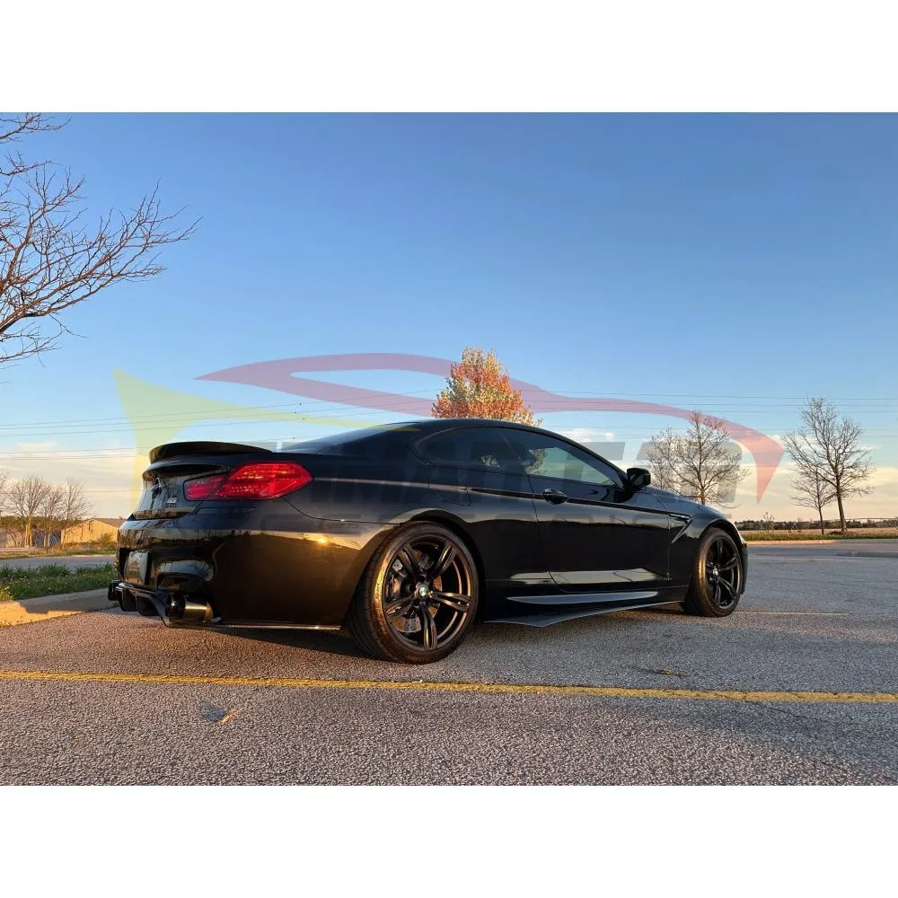2013-2018 BMW 6-Series/M6 Carbon Fiber V Style Side Skirts | F06/F12/F13