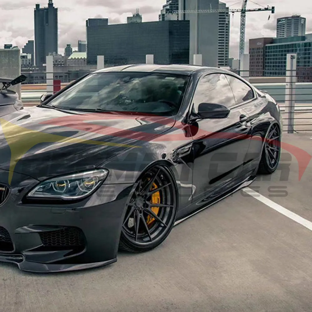 2013-2018 BMW 6-Series/M6 Carbon Fiber V Style Side Skirts | F06/F12/F13