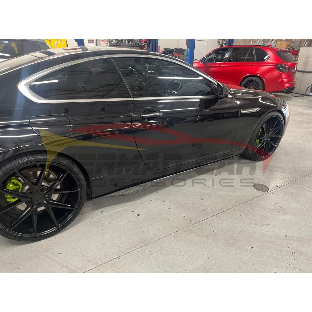 2013-2018 BMW 6-Series/M6 Carbon Fiber V Style Side Skirts | F06/F12/F13