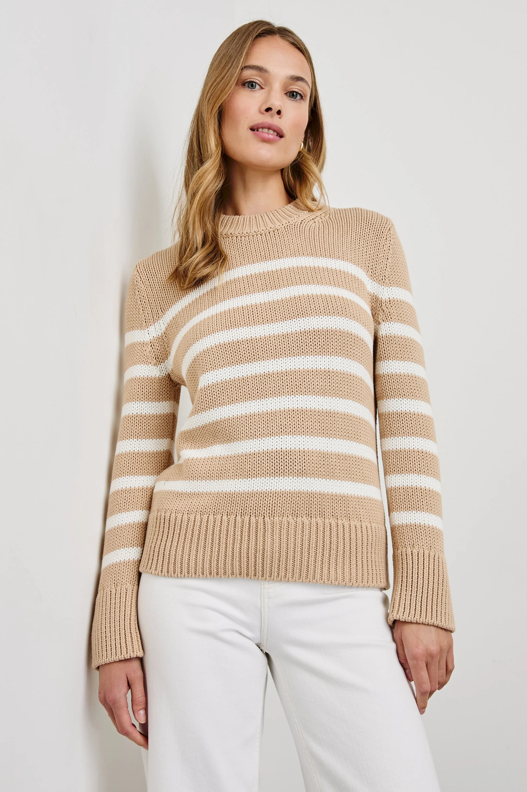 ALISE SWEATER - IVORY BIRCH STRIPE