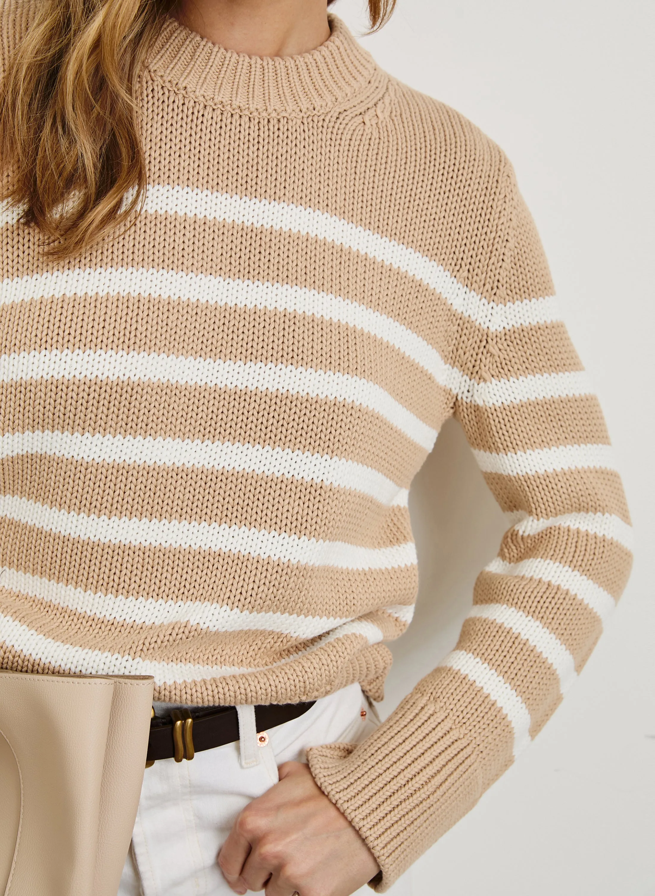 ALISE SWEATER - IVORY BIRCH STRIPE