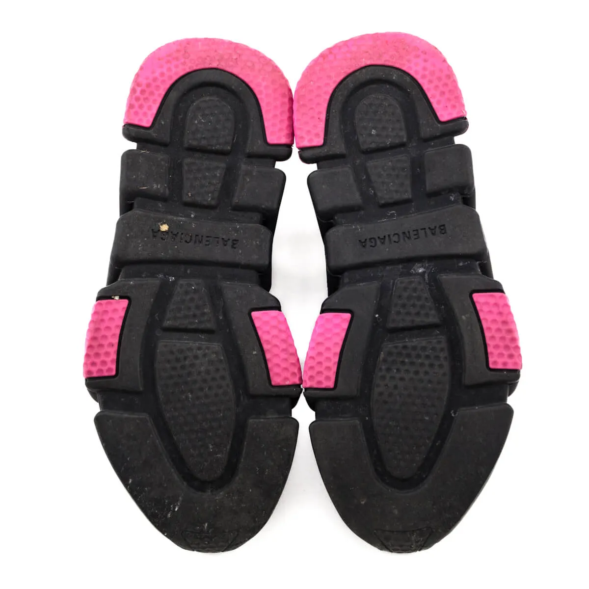 Balenciaga Black & Pink Speed Trainer Bubble Heel Sock Sneakers Size US 7 | EU 37