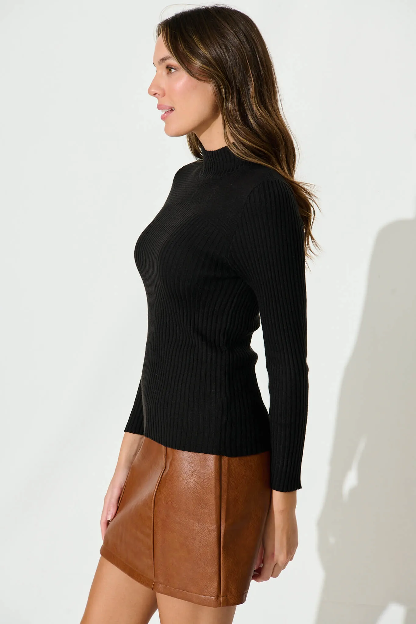 Black Heather Knit Shirt