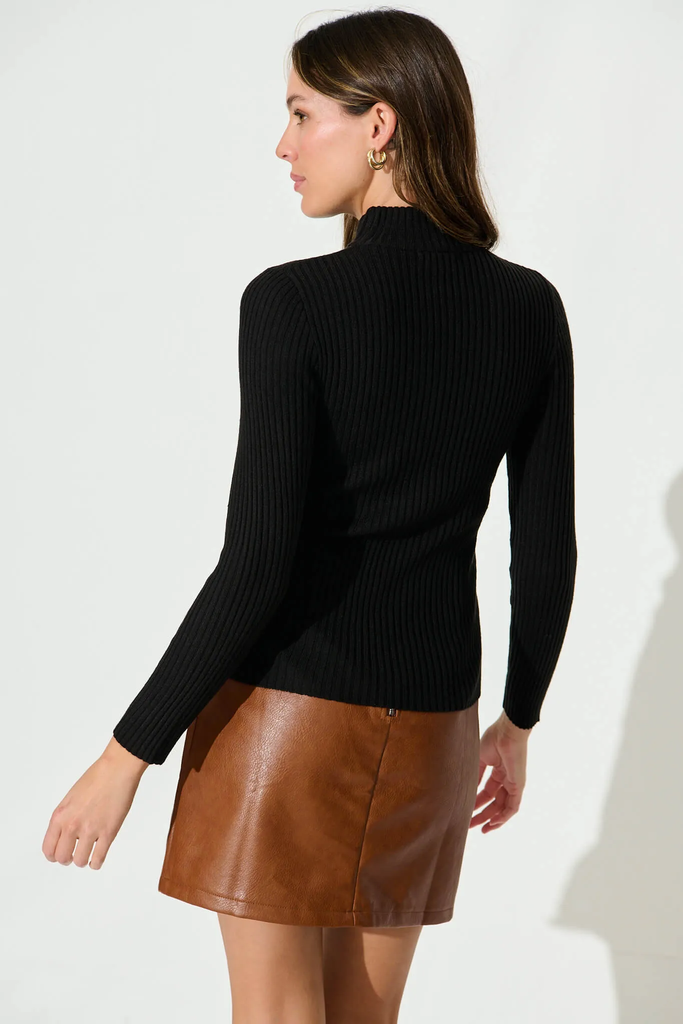 Black Heather Knit Shirt