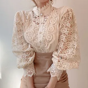 Blanca Summer Lace Vintage Blouse