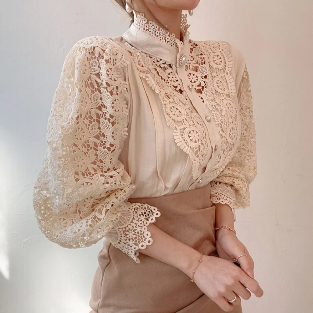Blanca Summer Lace Vintage Blouse