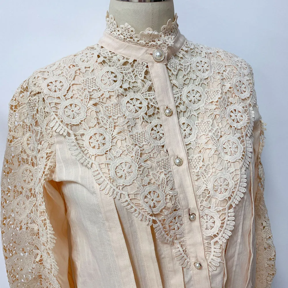 Blanca Summer Lace Vintage Blouse