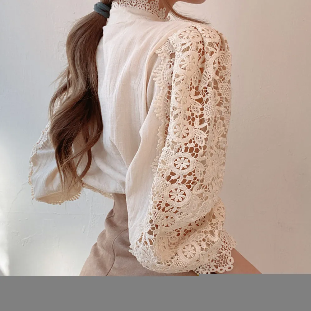 Blanca Summer Lace Vintage Blouse