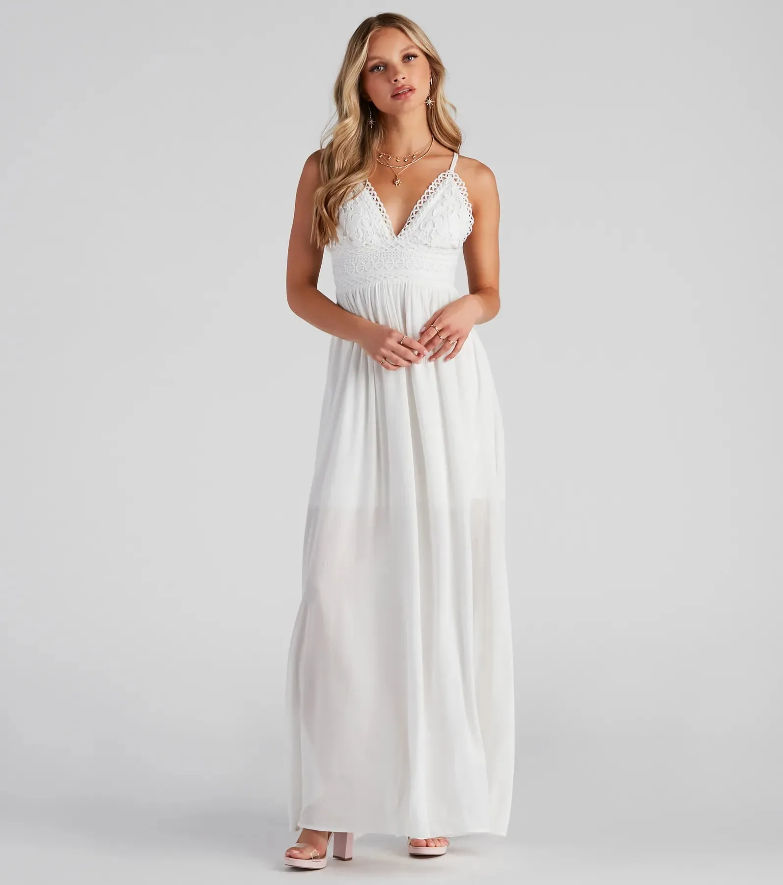 Boho Breeze Crochet Maxi Dress