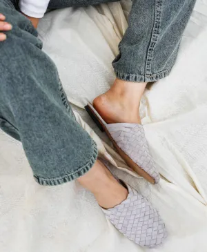 Braided Mules Grey