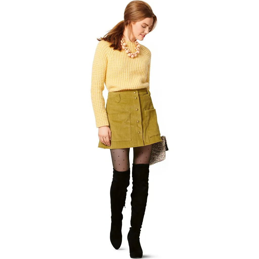 Burda Style Pattern B6252 Misses' Skirts, Front Fastening, Mini or Midi Length with Pocket Variations