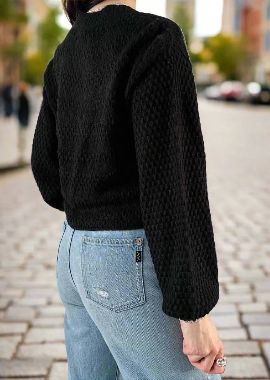 BUTTON FRONT SWEATER