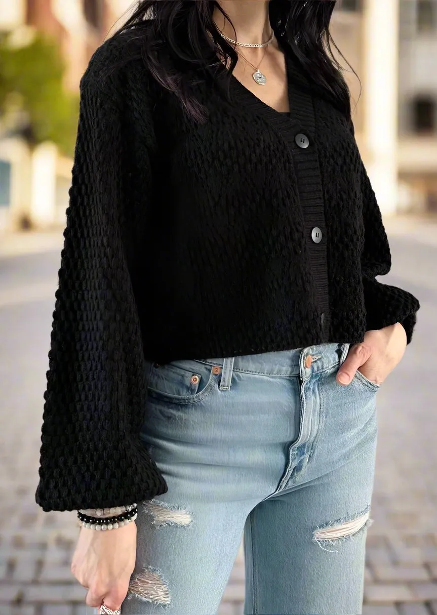 BUTTON FRONT SWEATER
