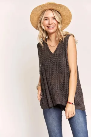 Charcoal Lightweight Sweater Vest
