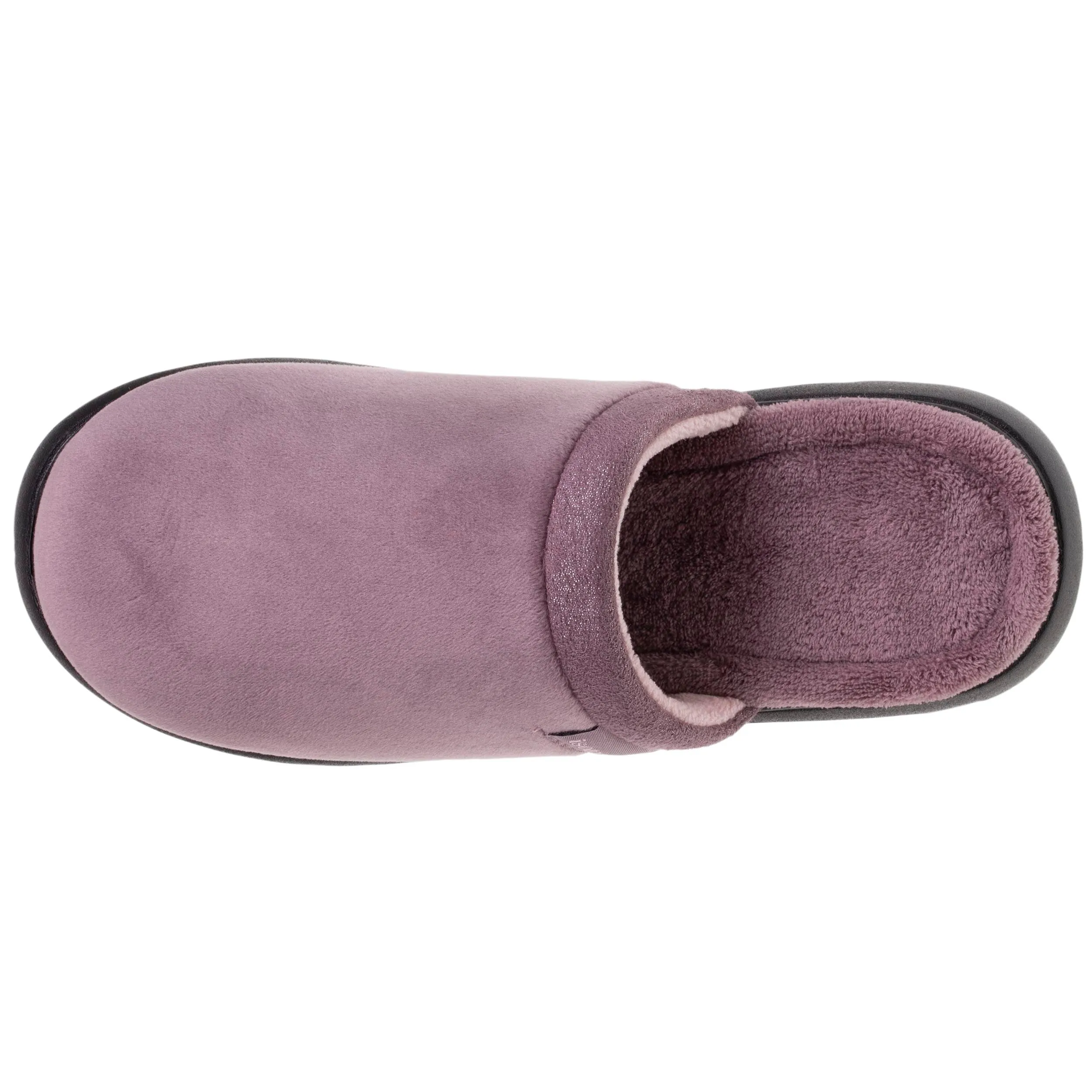 Chaussons mules Femme Taupe pailleté