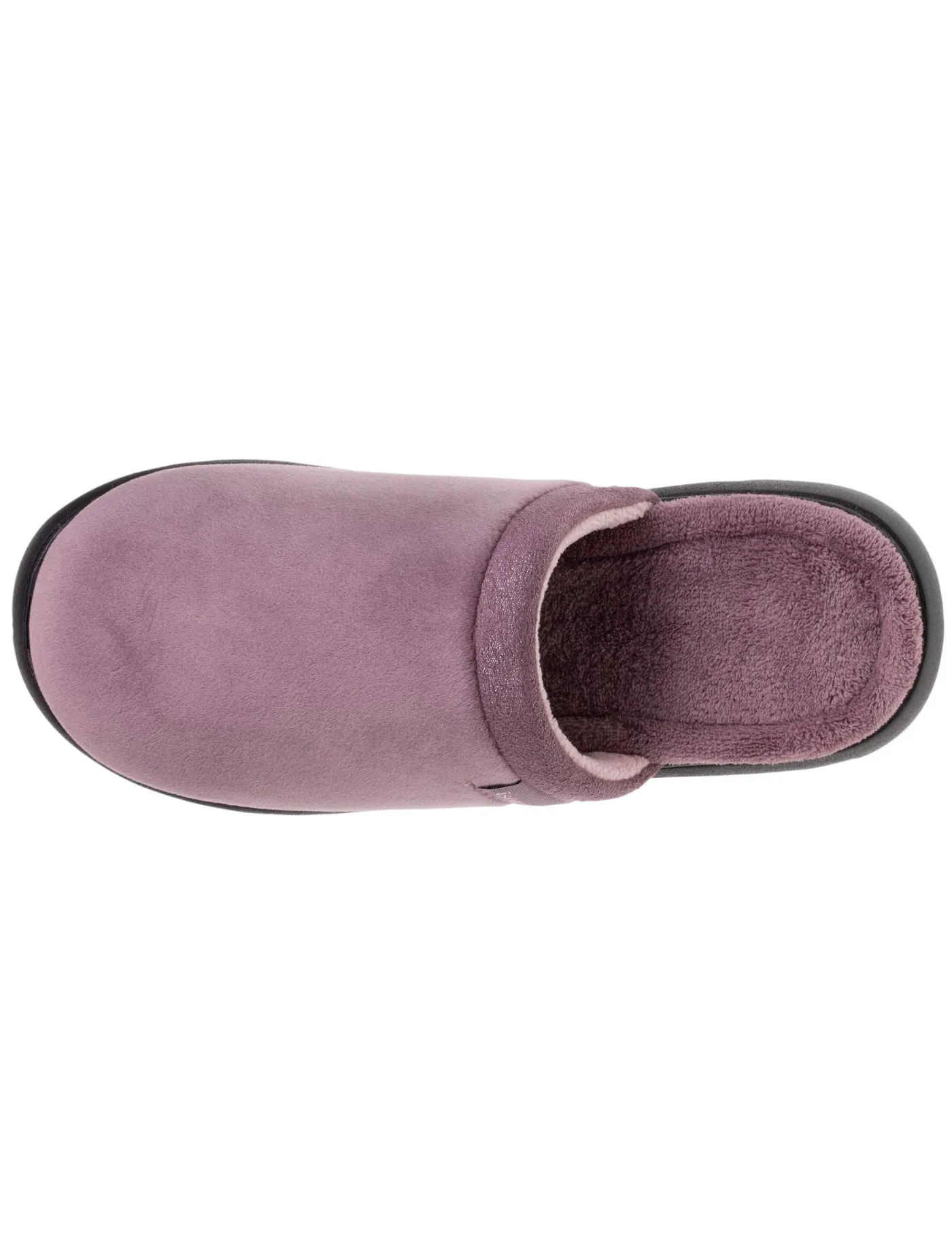 Chaussons mules Femme Taupe pailleté