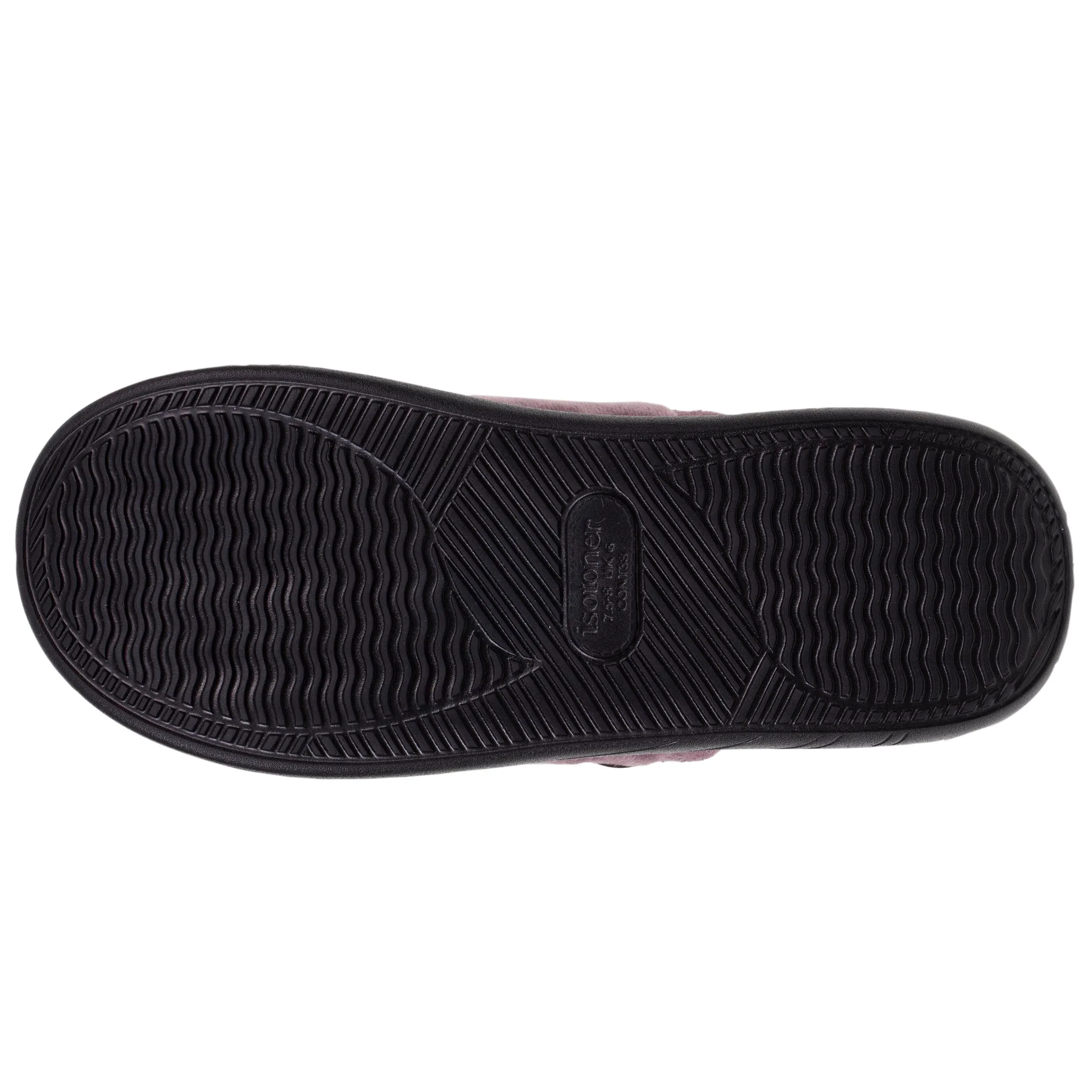 Chaussons mules Femme Taupe pailleté