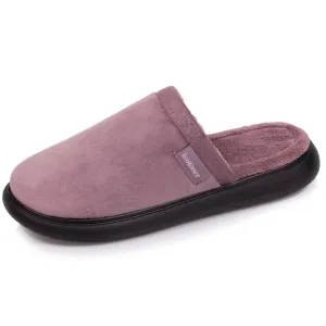Chaussons mules Femme Taupe pailleté