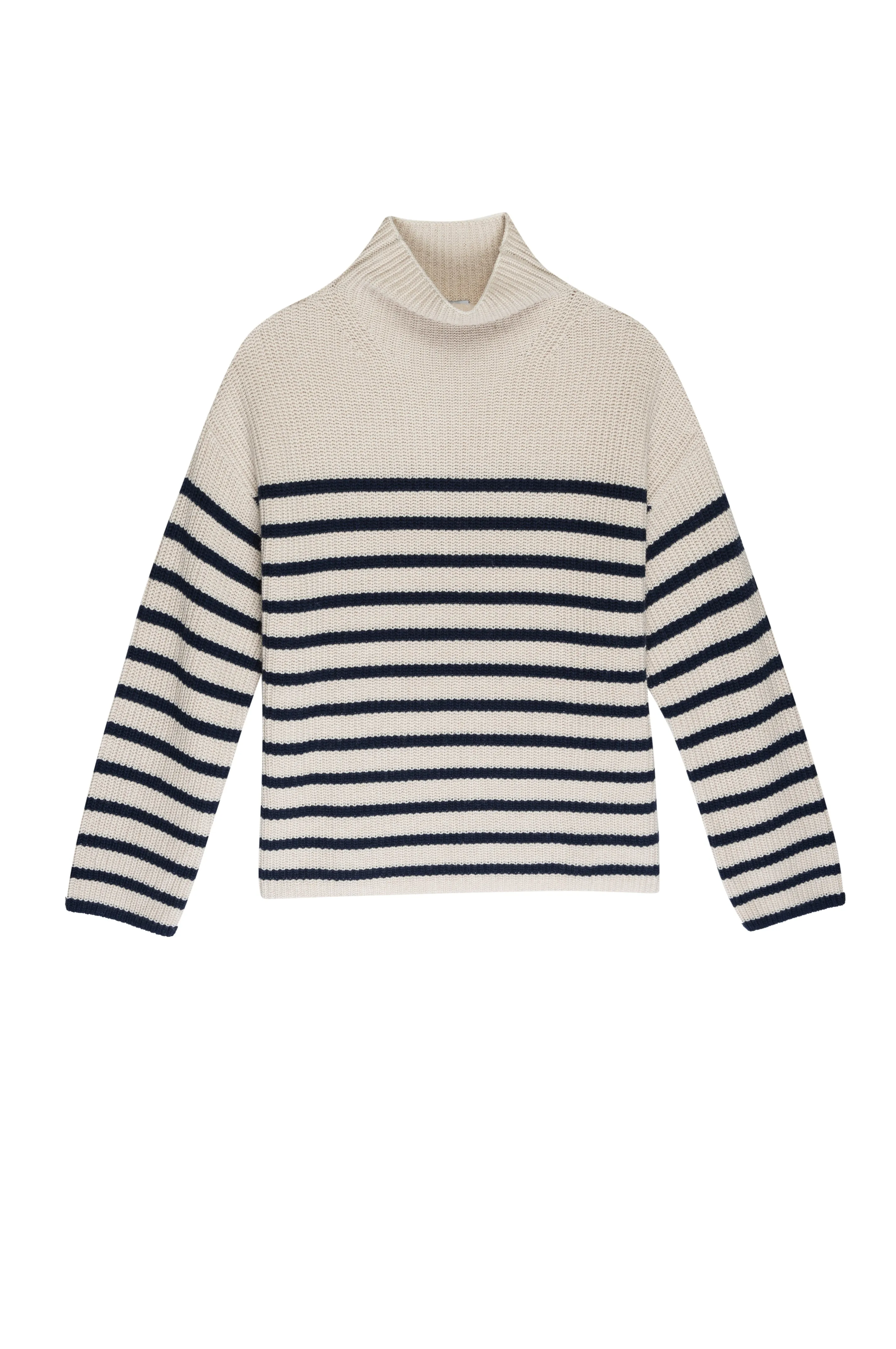 CLAUDIA SWEATER - CREAM NAVY STRIPE