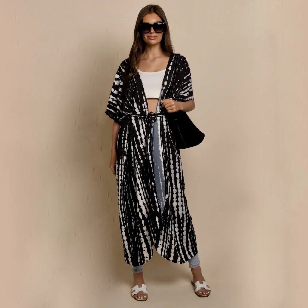 CLAUDIAG COLLECTION - Original Black & White Kimono