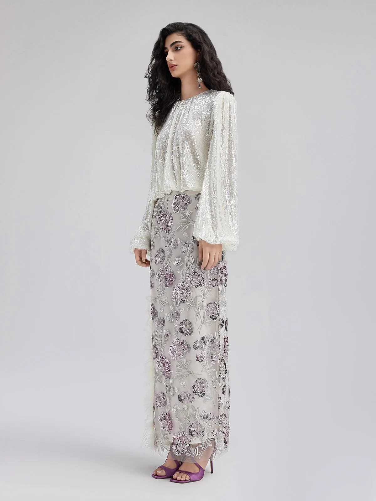 Colorful Sequin Neo Chinese Style Top