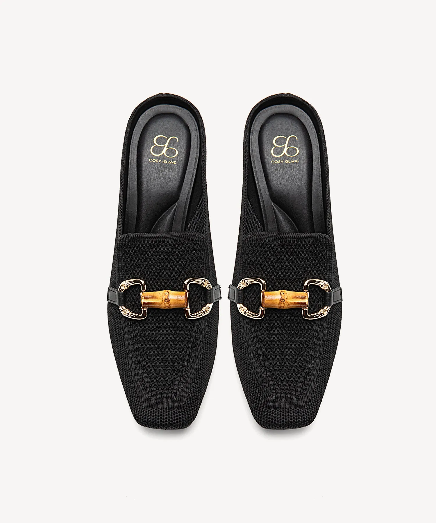 Commute Natural Square Toe Heeled Mules