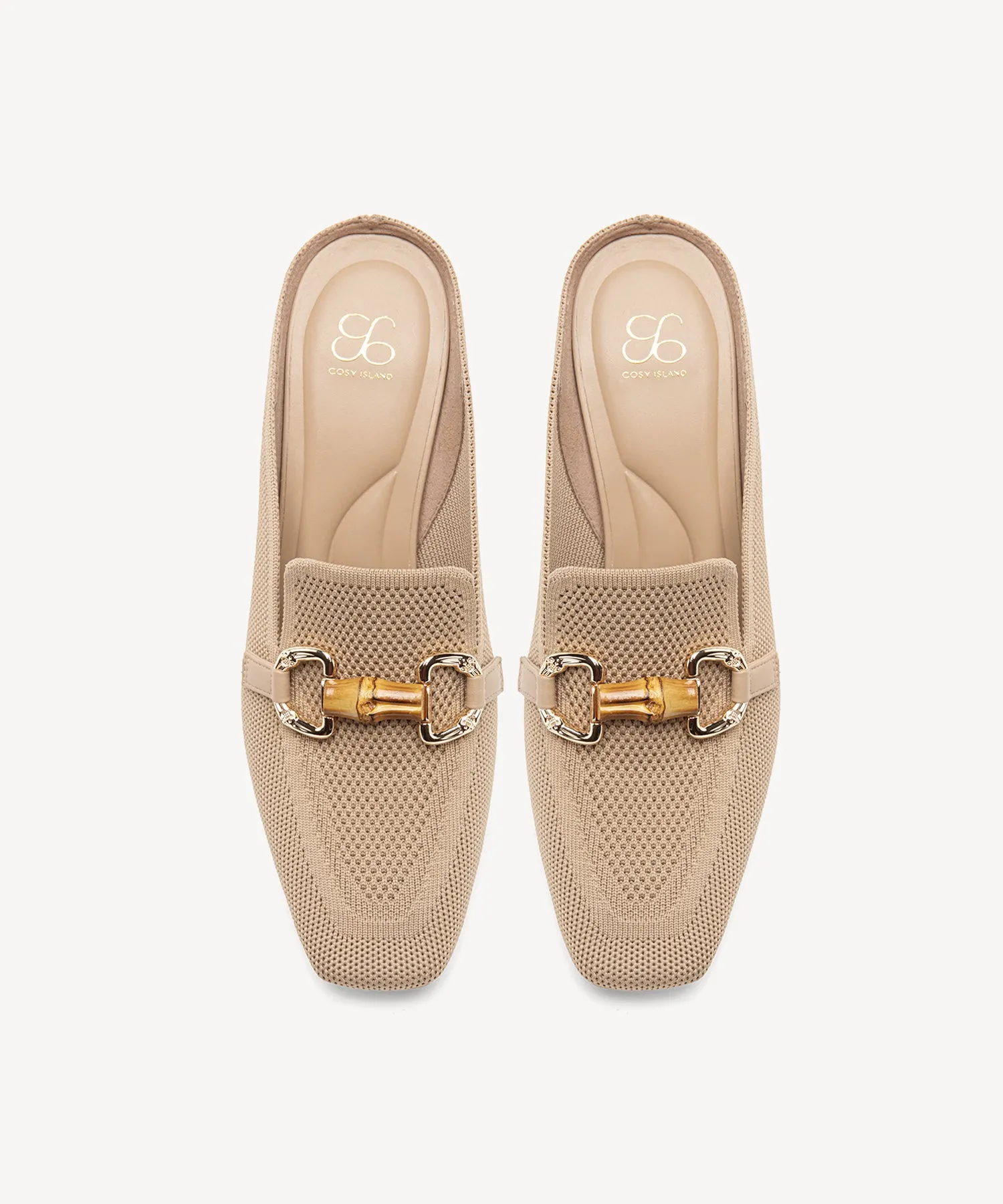 Commute Natural Square Toe Heeled Mules