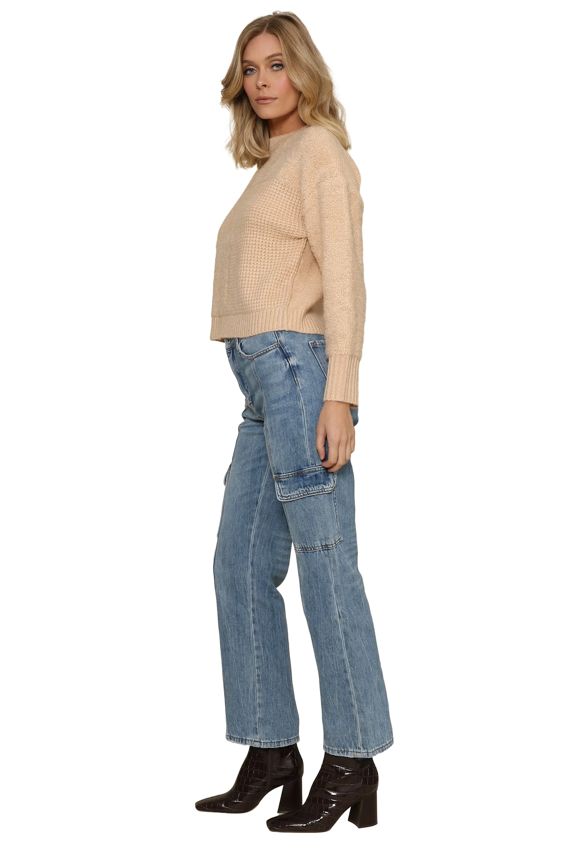 Crop Patchwork Boxy Sweater