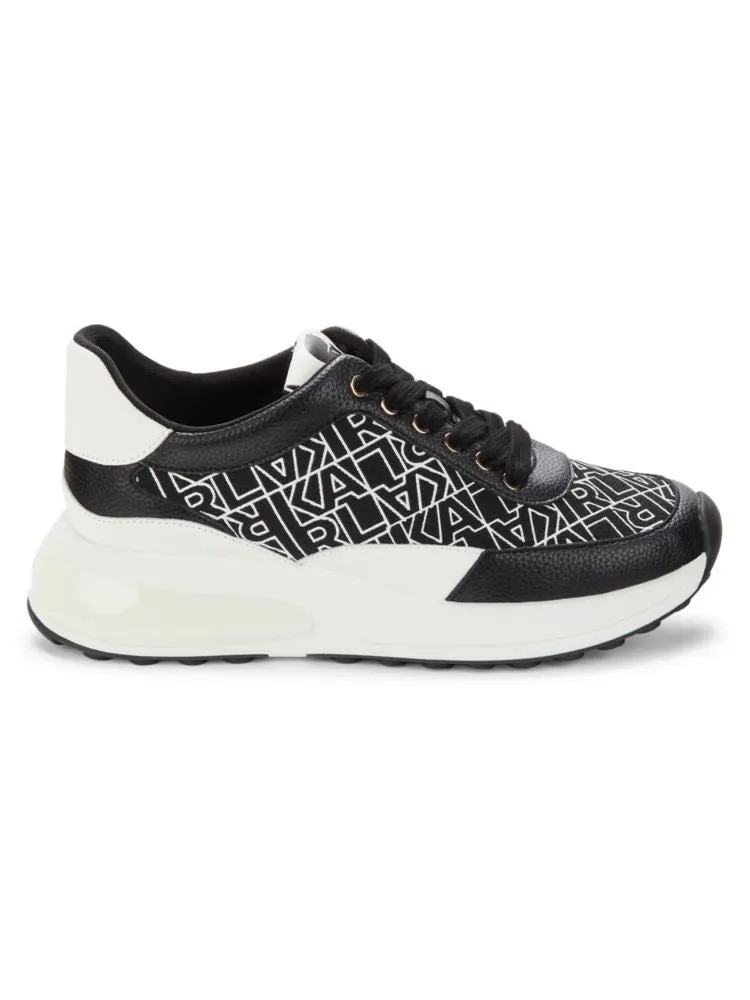 Dallas Karl Lagerfeld Paris Chunky Logo Sneakers in Black White