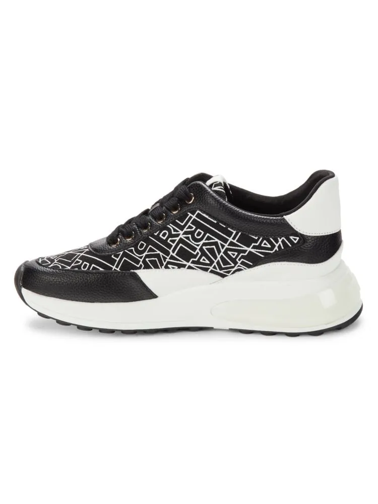 Dallas Karl Lagerfeld Paris Chunky Logo Sneakers in Black White