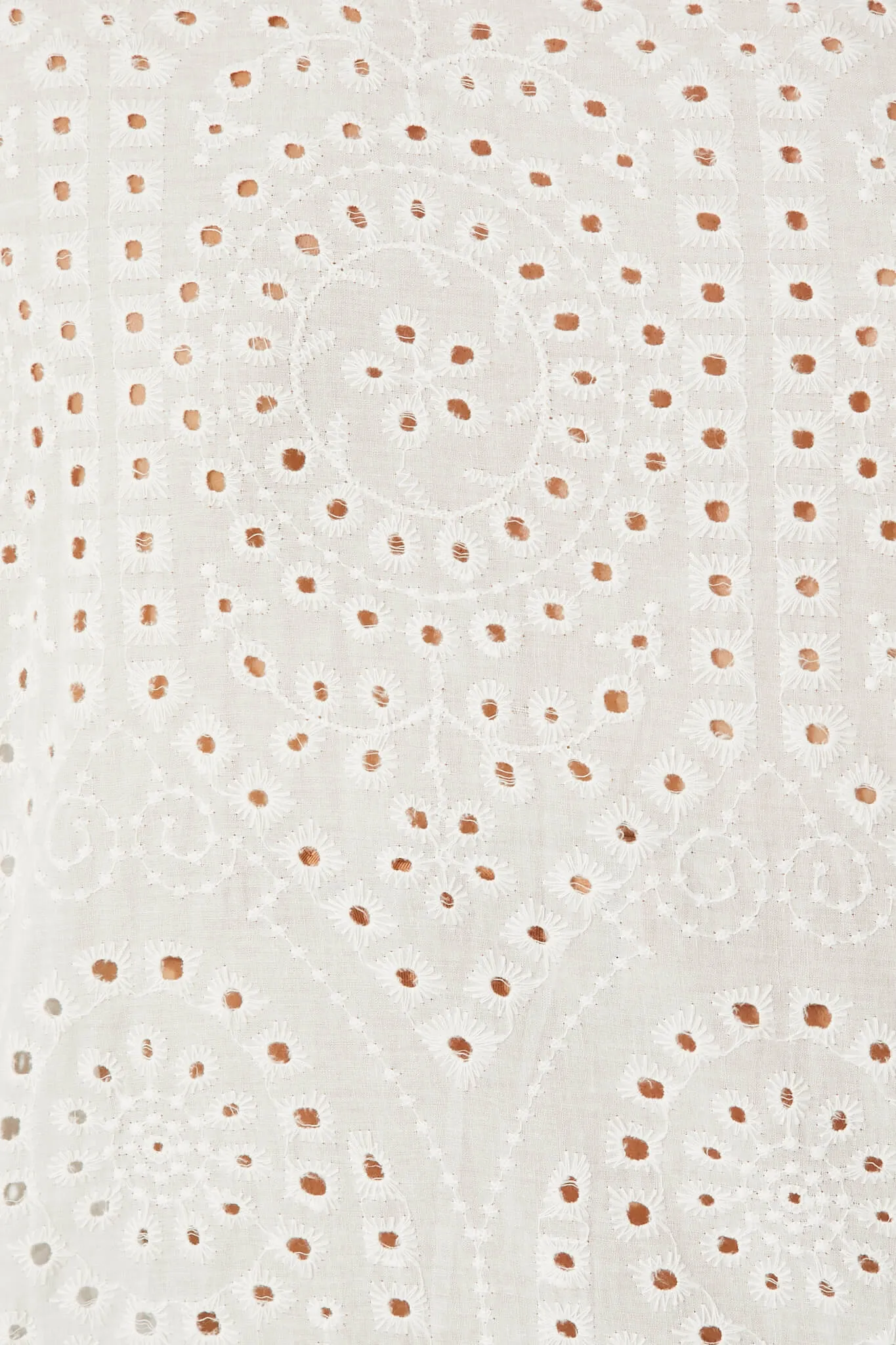 Delight Shirt In White Broderie Linen Blend