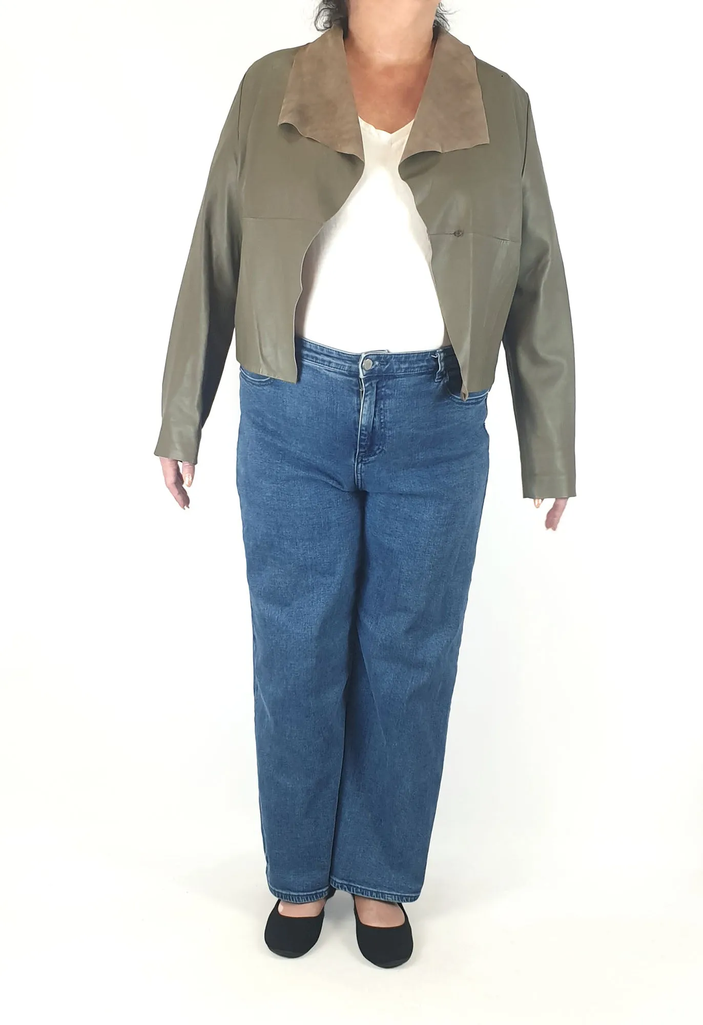 Elk brown leather jacket size XL