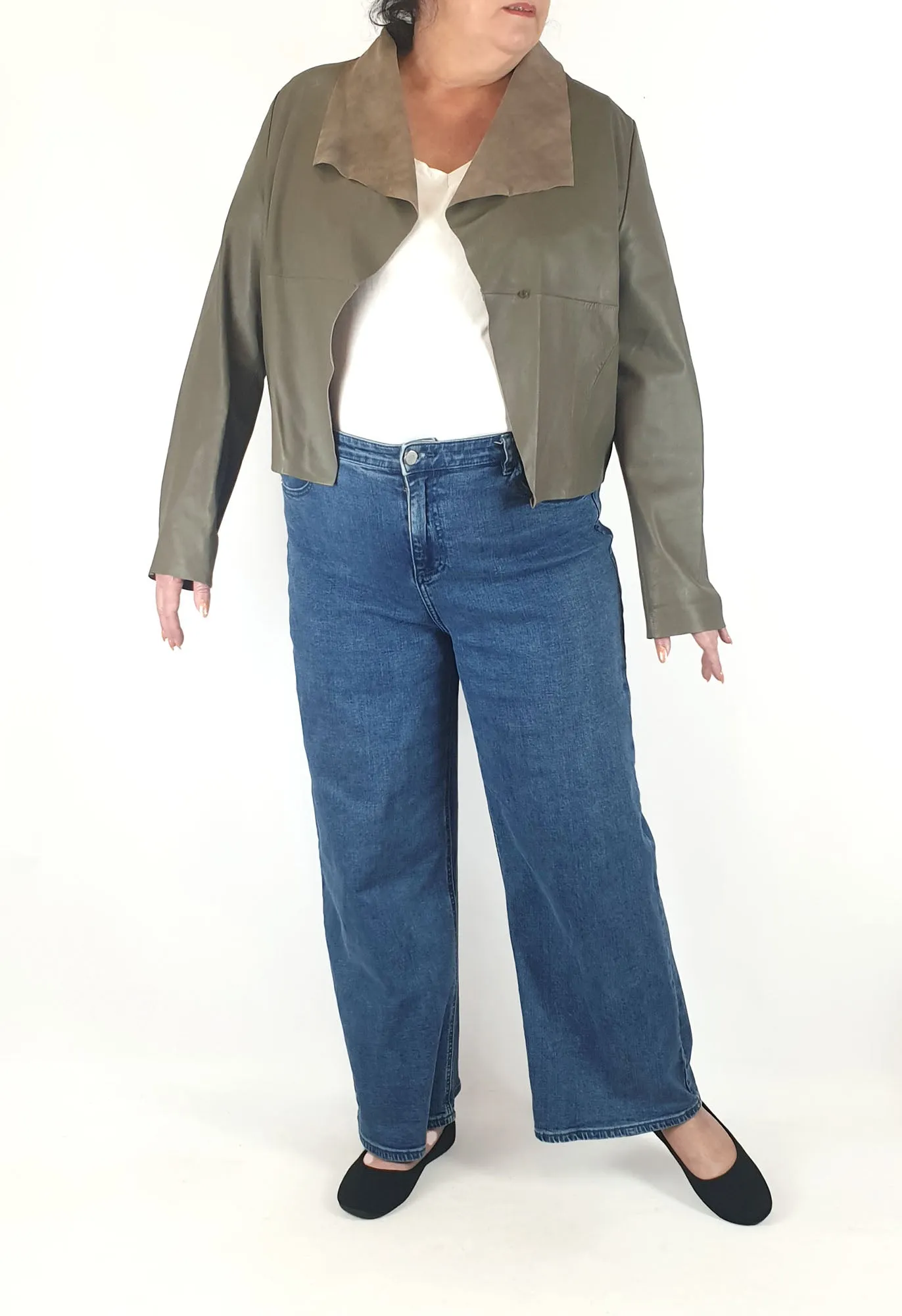 Elk brown leather jacket size XL