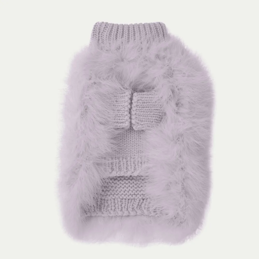 fuzzy feather jumper - lavender