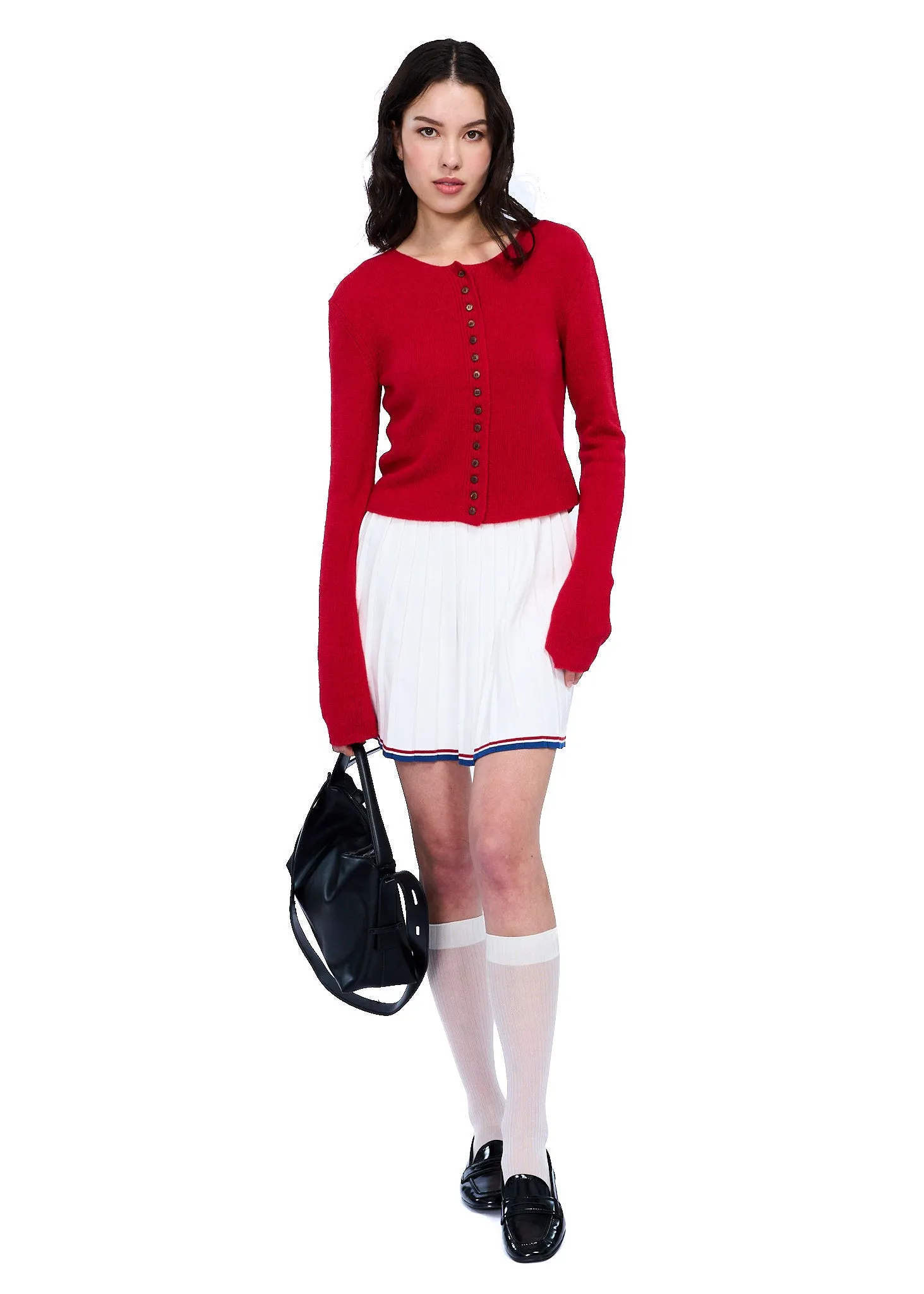 GCDS Wear Pleated Knit Skirt
