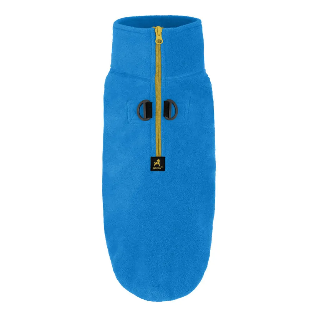 half zip-up fleece vest - blue 1 xl left