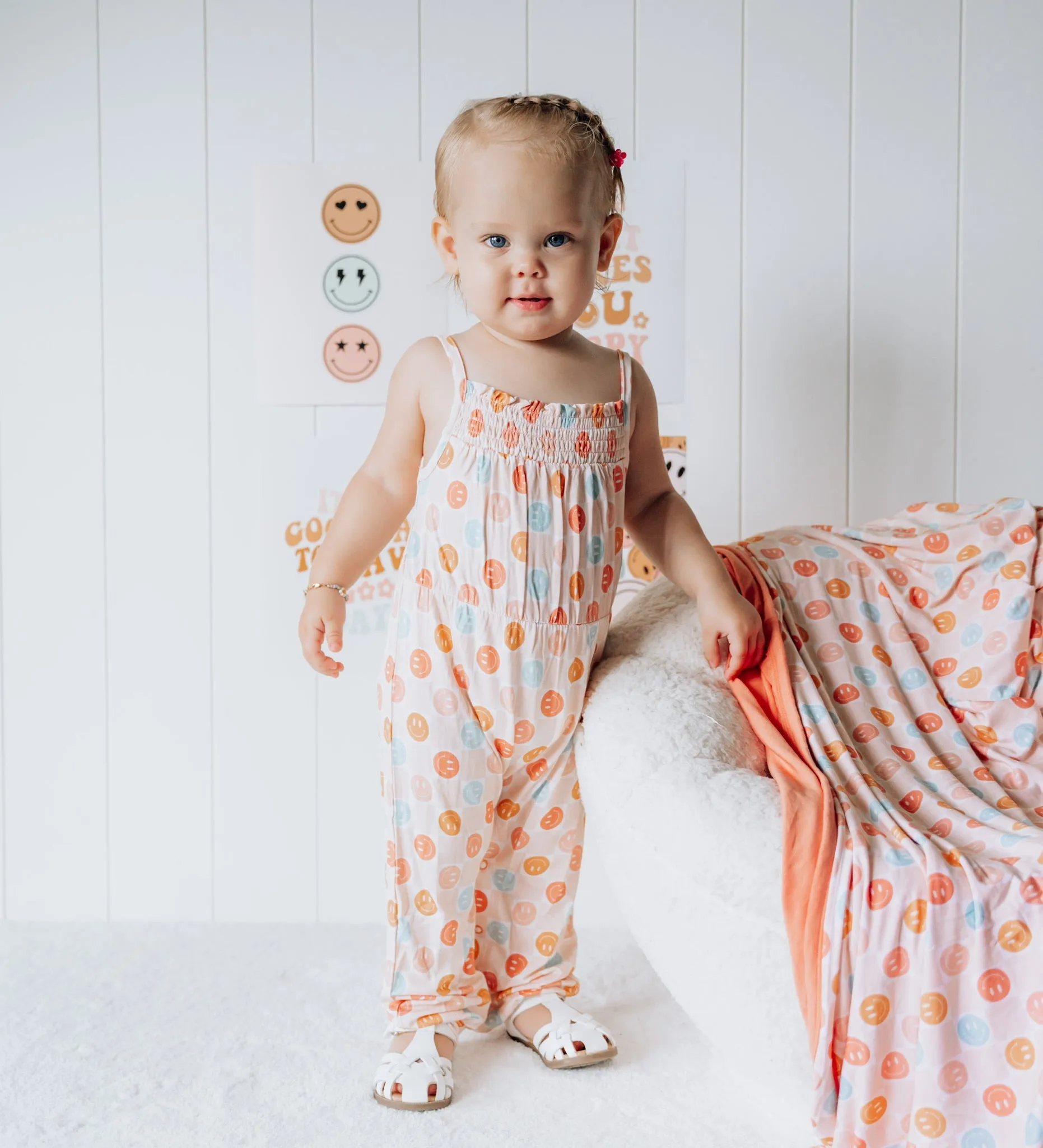HAPPY DAYZZZ SMOCKED JUMPSUIT