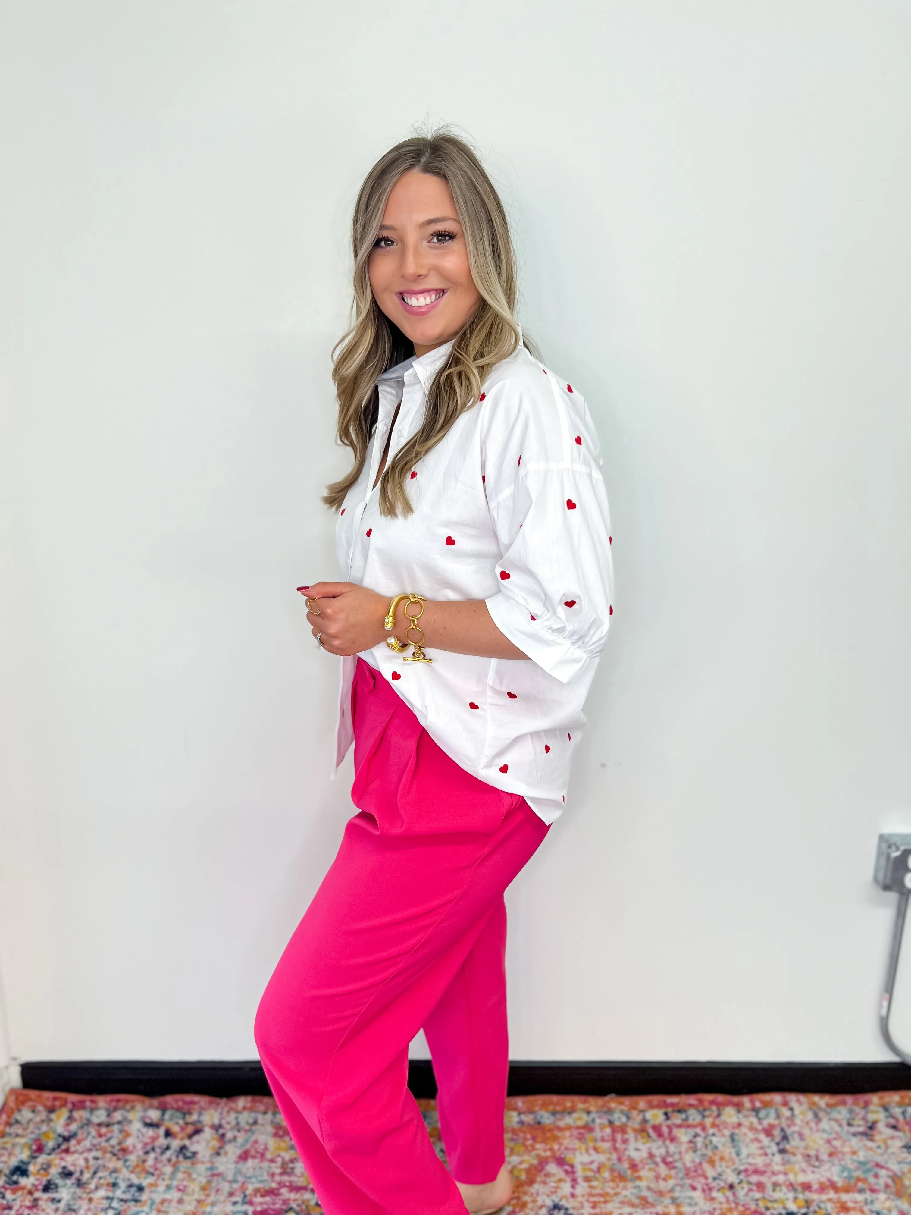 Heartstrings Button Down Blouse