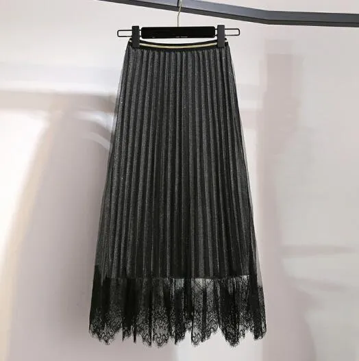 High Waist Mesh Skirt