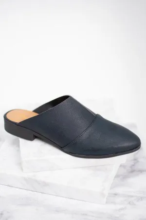 I Mean Business Black Flat Mules