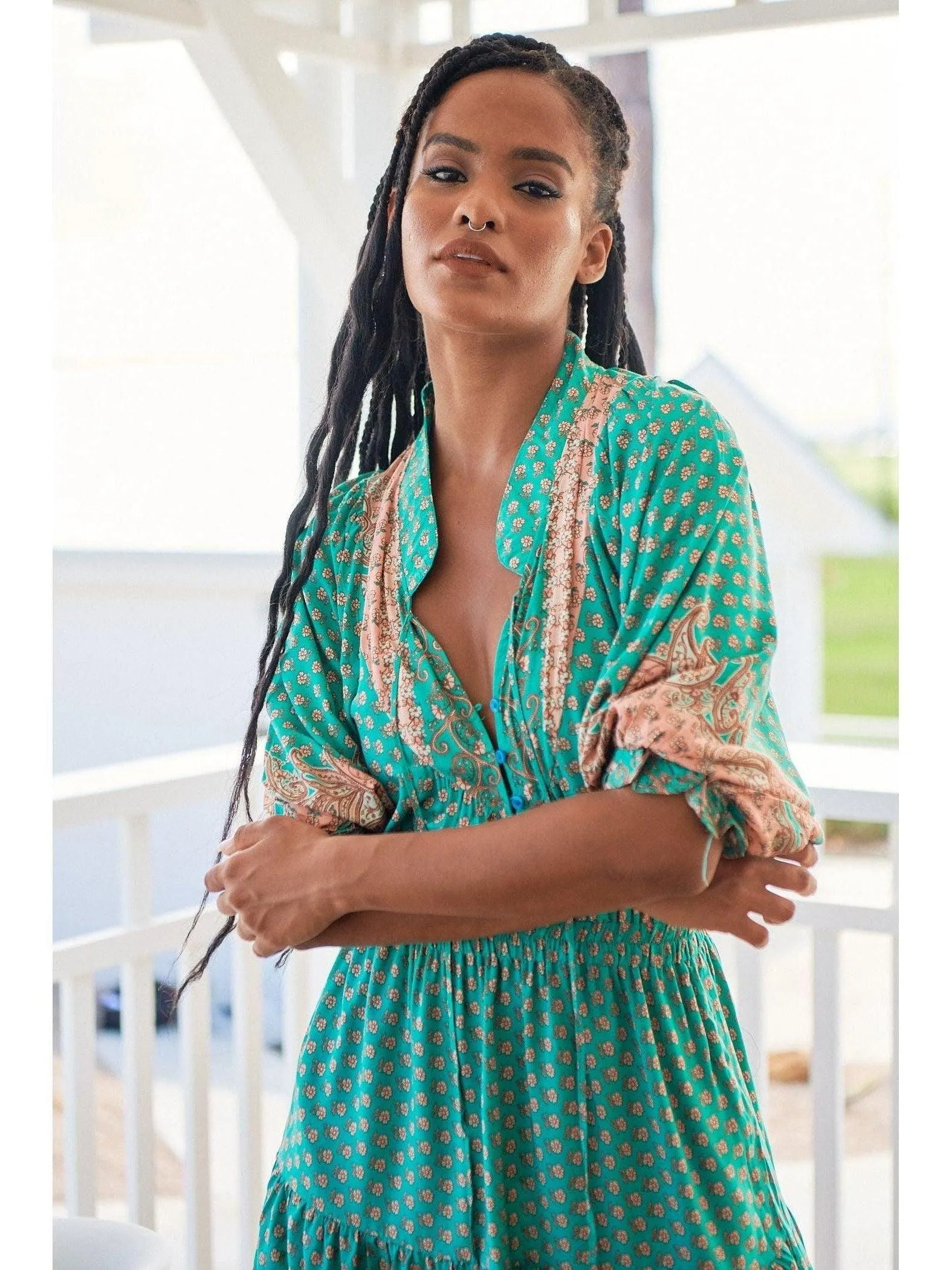 JAASE Jade Print Jasmine Midi Dress