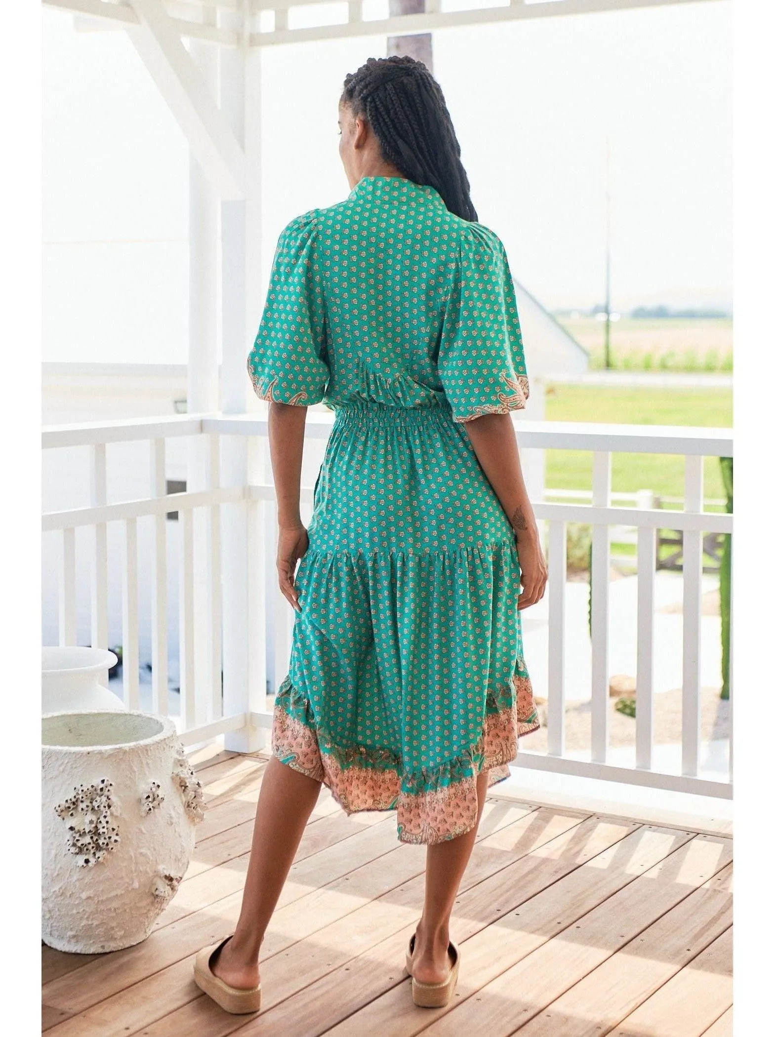 JAASE Jade Print Jasmine Midi Dress