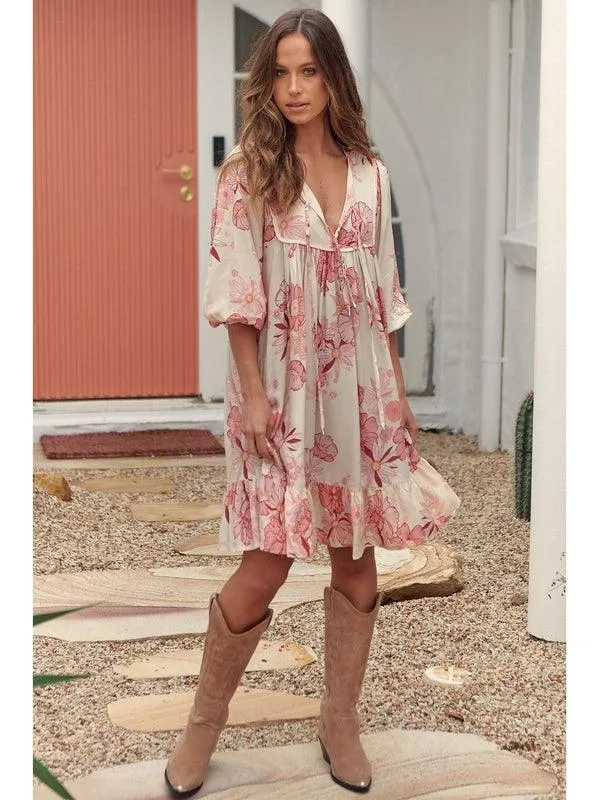 JAASE Lucie Print French Mini Dress