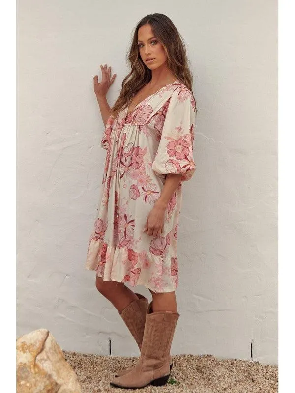 JAASE Lucie Print French Mini Dress
