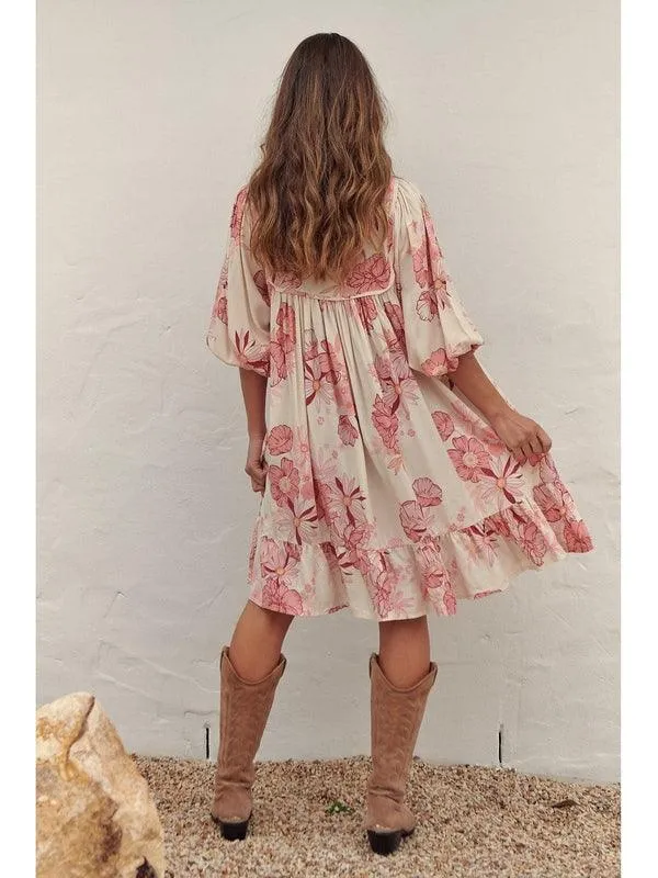 JAASE Lucie Print French Mini Dress