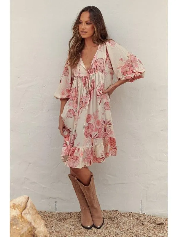 JAASE Lucie Print French Mini Dress