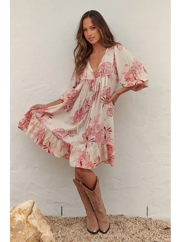 JAASE Lucie Print French Mini Dress