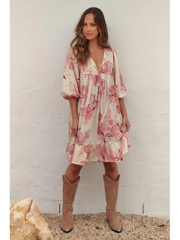 JAASE Lucie Print French Mini Dress